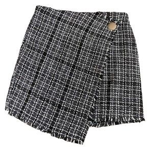 Zaful Women’s Medium Black And White Casual Mini Skirt Tweed NWT